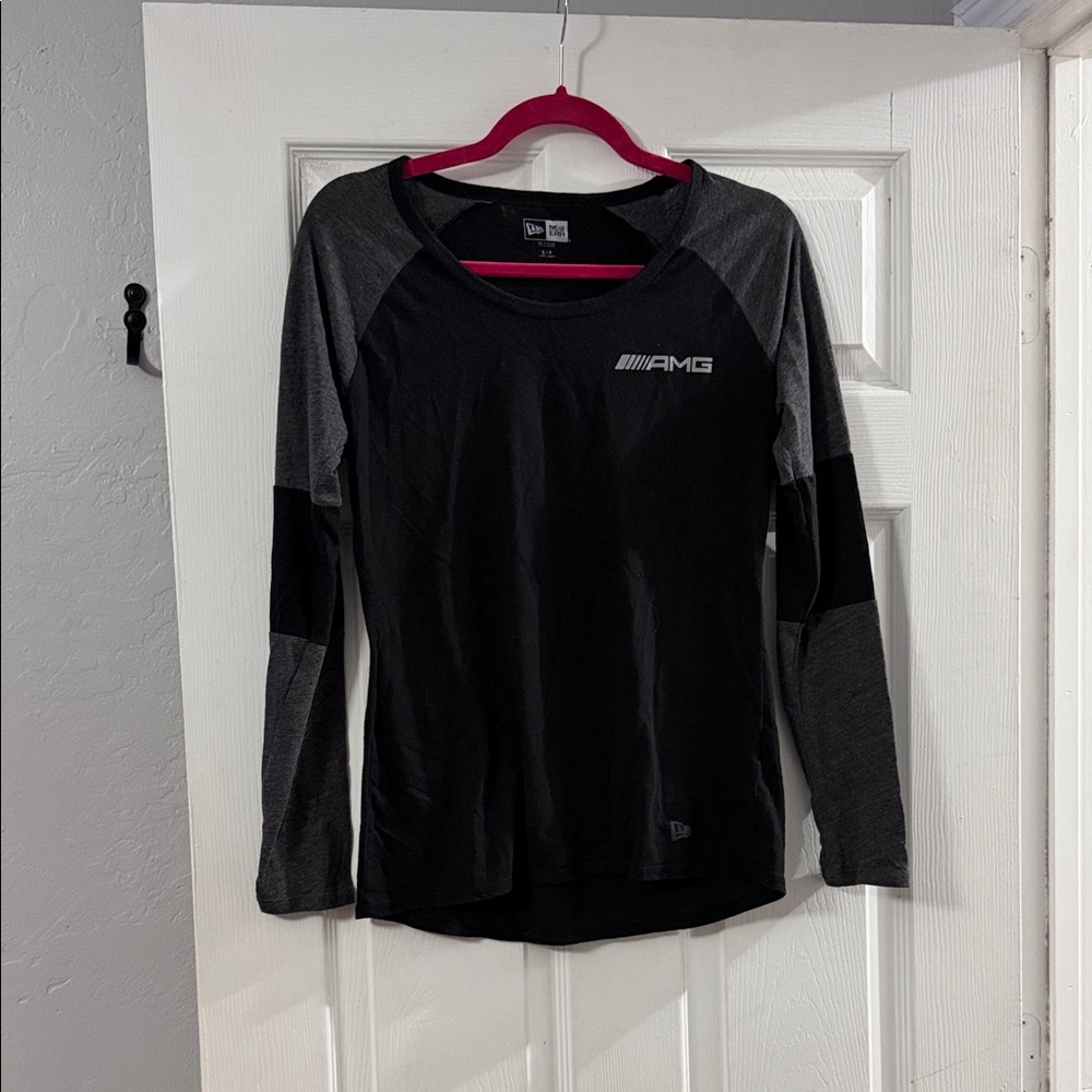 New Era Black and Gray Long Sleeve Tee